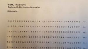 Cifre ved hukommelsesmesterskaber